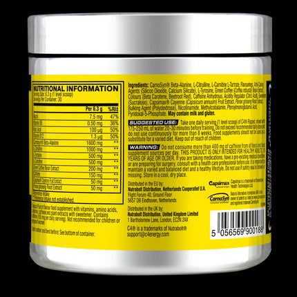 Nutrabolt UK - C4 RIPPED Pre-Workout - Tropical Punch - 189g