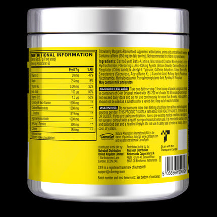 Nutrabolt UK - C4 Original Pre Workout 60sv - Strawberry Margarita - 402g